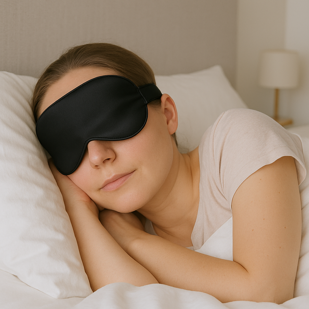 Schlafmaske aus Maulbeerseide